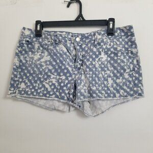 Gap 1969 Womens 29r Summer Cut-Off Splatter Polka Dots Denim Blue Jean Shorts